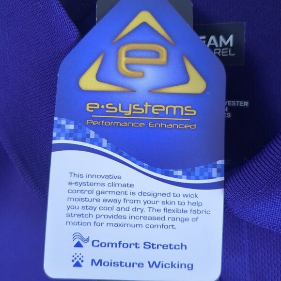 Baltimore Ravens NFL Team Apparel Mens Purple Polo 2XL Moisture Wicking Stretch - Picture 12 of 15